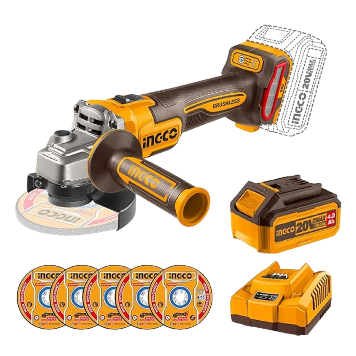 Cordless angle grinder