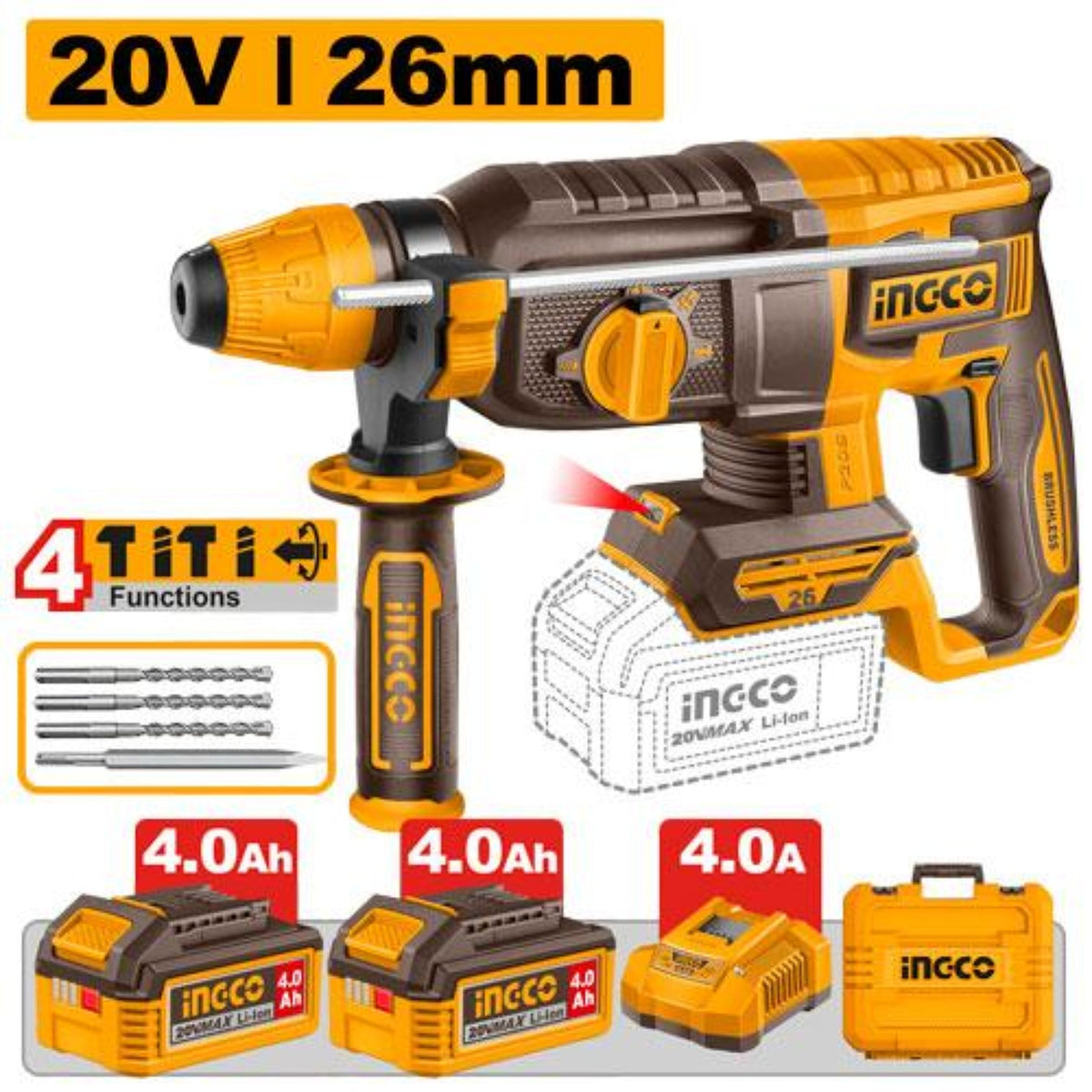 Cordless rotary hammer