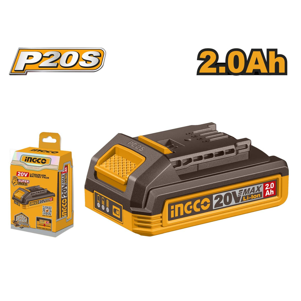 INGCO Cordless Sander, 125 MM, 10000 RPM, With Battery & Charger