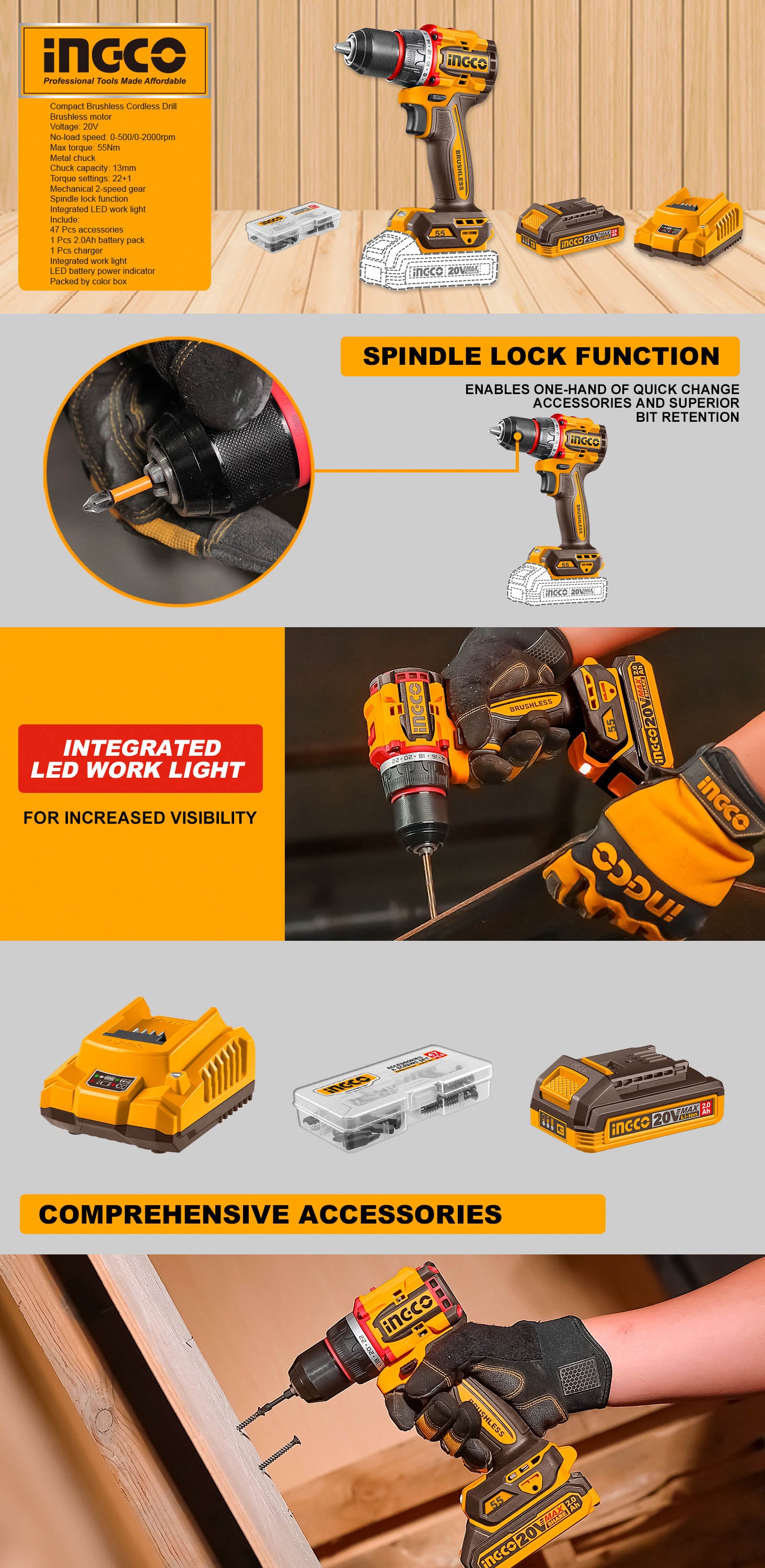 Compact Brushless Cordless Drill