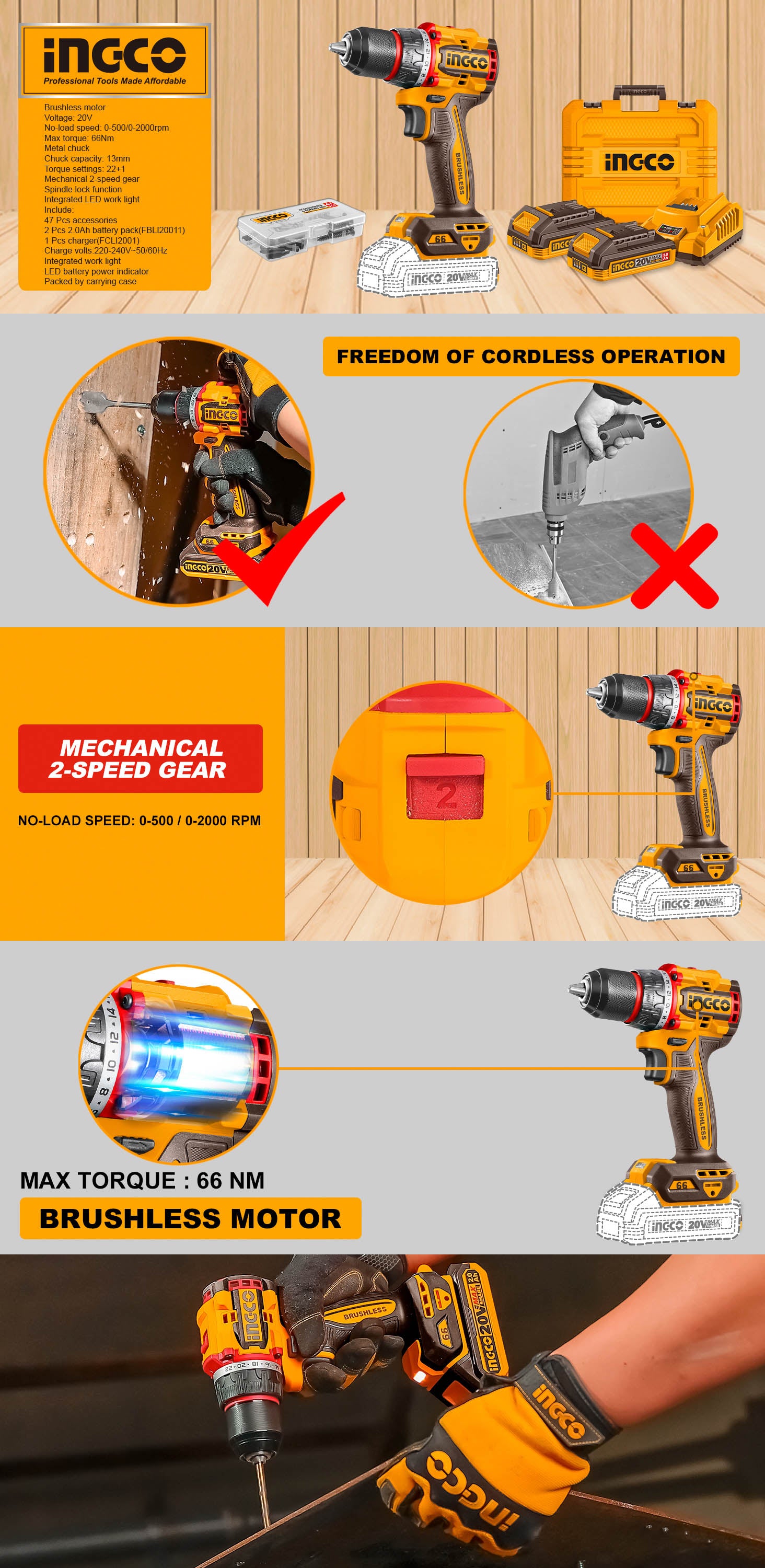 Compact Brushless Cordless Drill