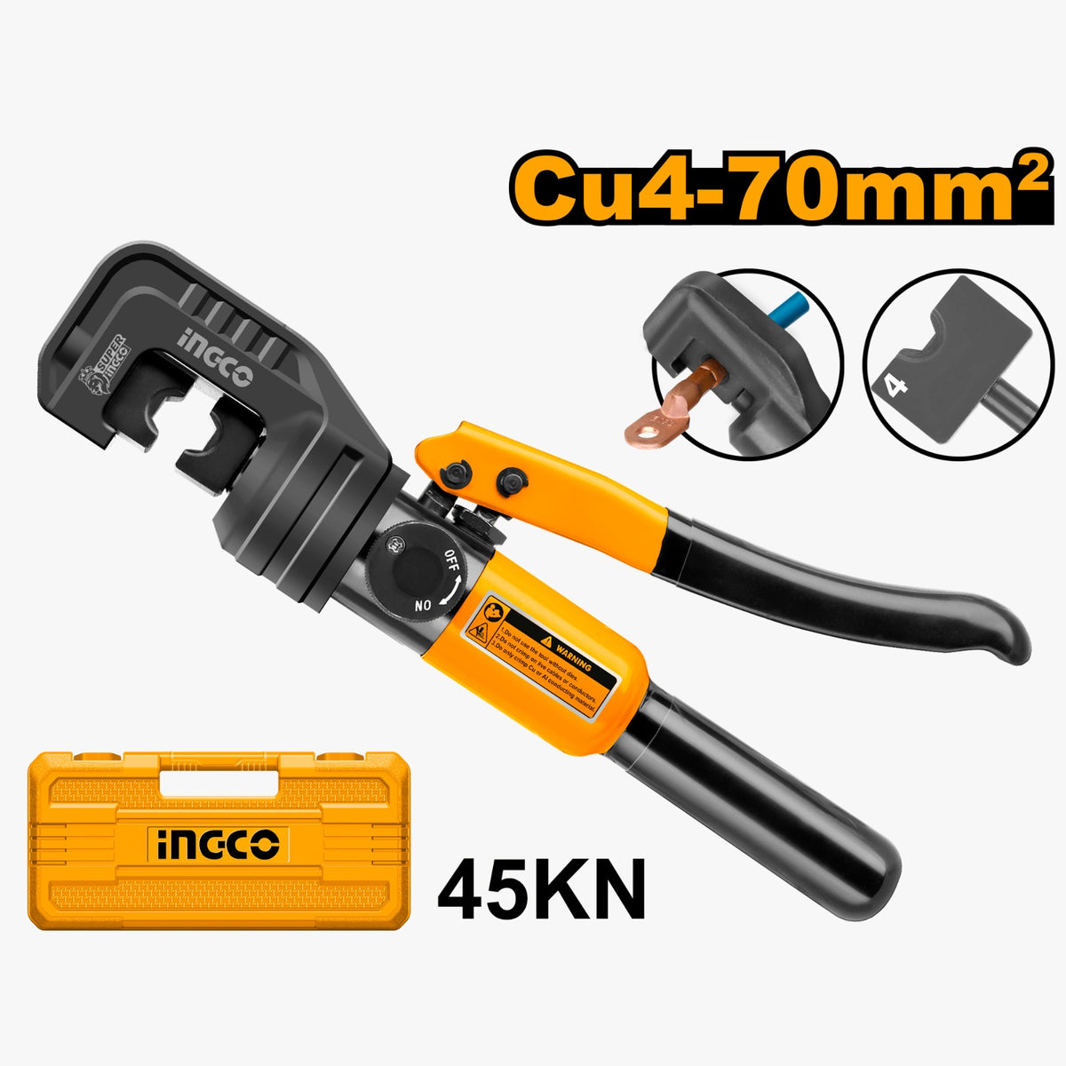 INGCO HHCT0170 Hydraulic Crimping Tool 4–70mm², 45KN