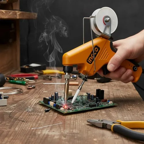 Soldering Gun With Solder Feeder