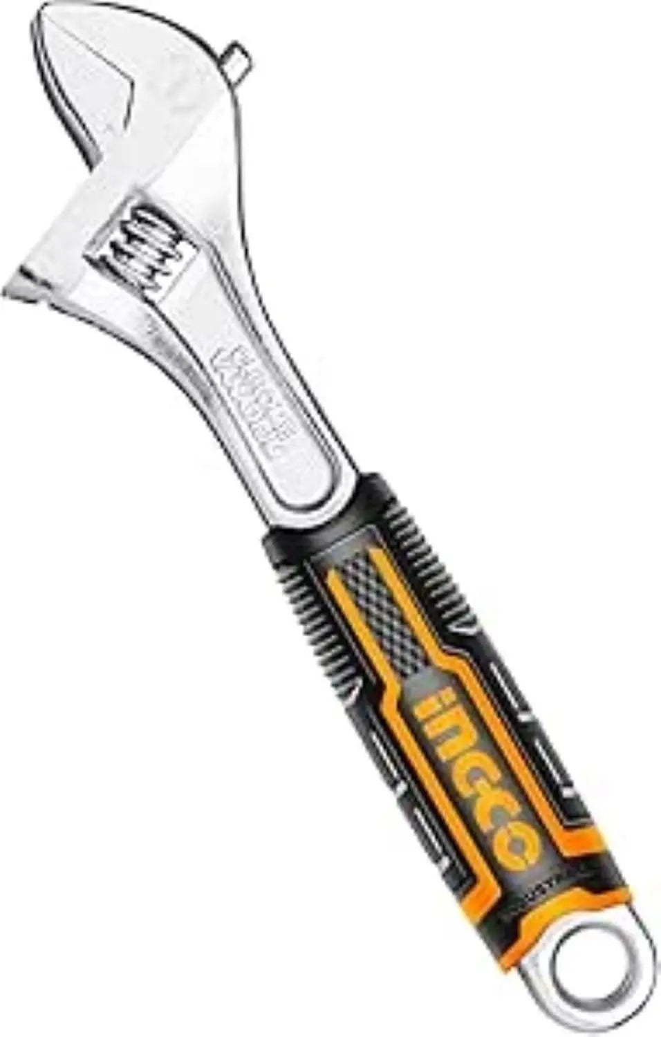 INGCO HADW131108 Adjustable Wrench 10 Inch, Cr-V Steel, 0–40mm Opening