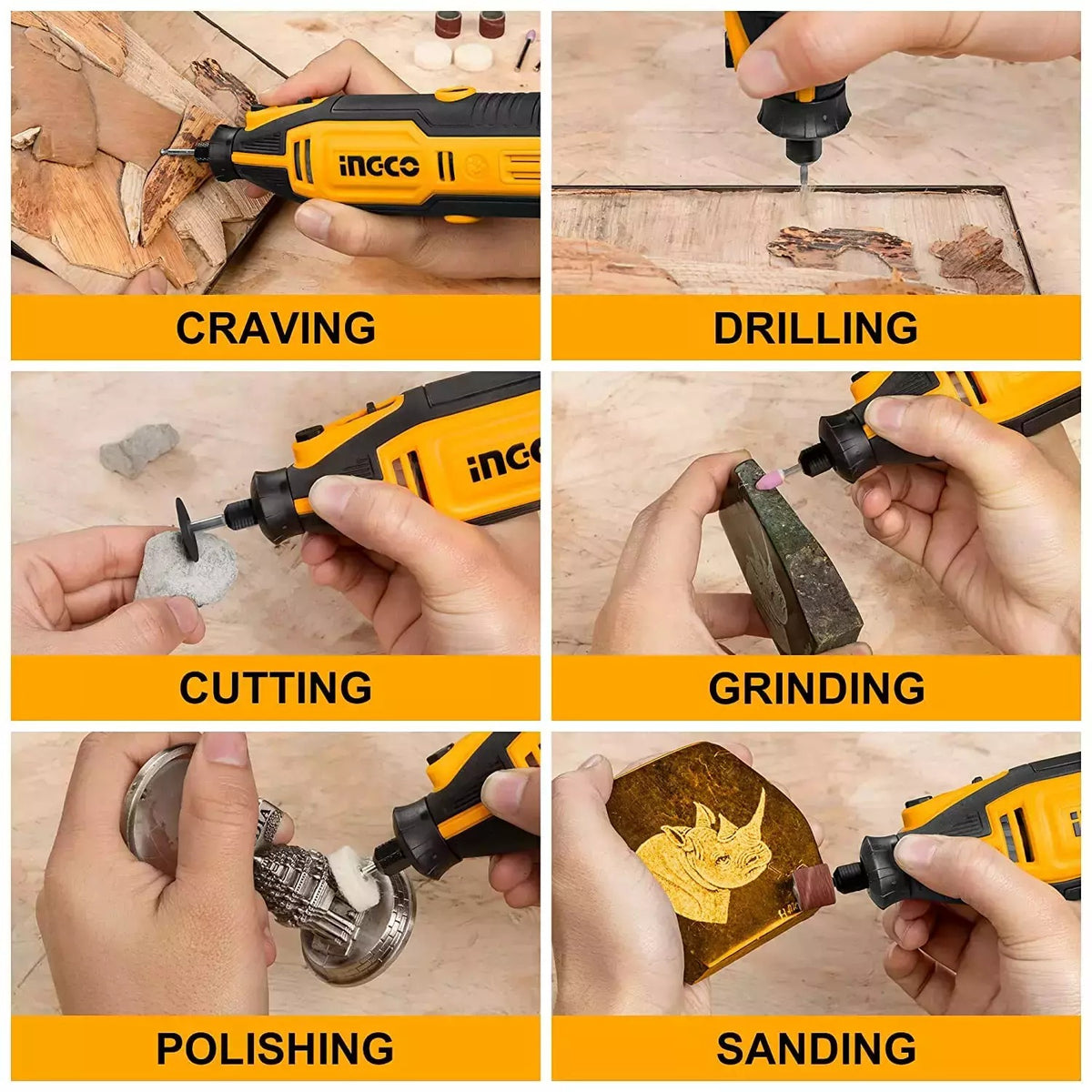 INGCO MG13328 130W Mini Grinder with 109 Pcs Accessories