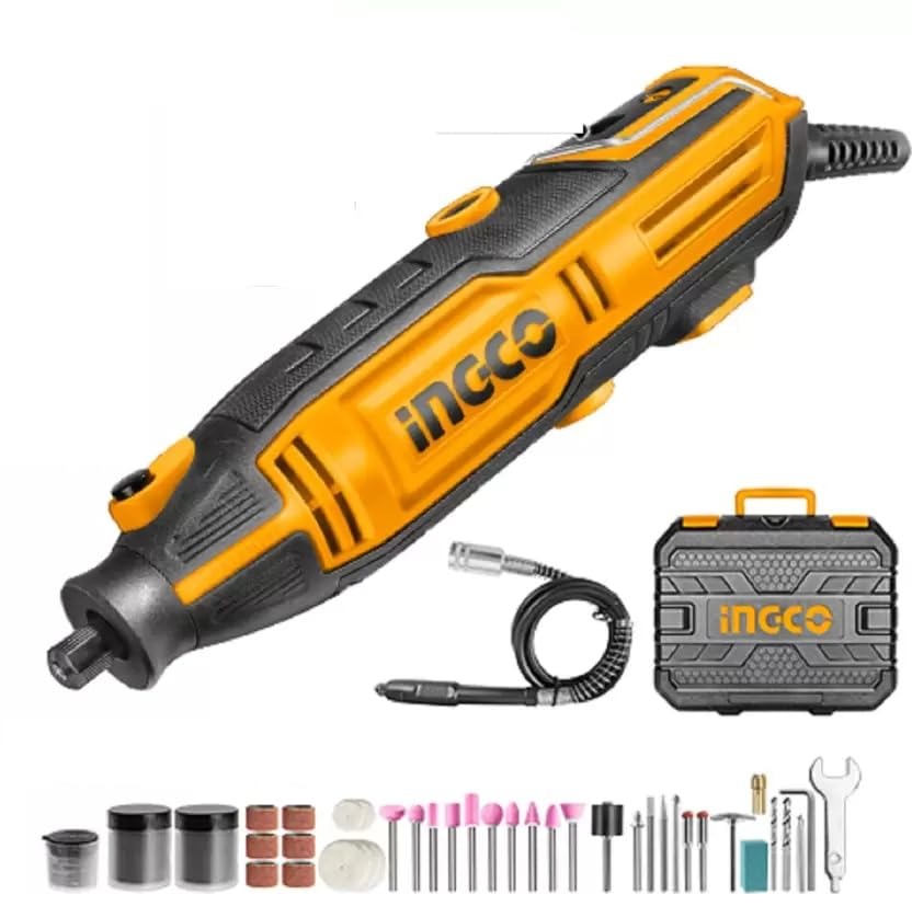 INGCO MG2008 200W Mini Grinder with LCD Display and 149 Accessories