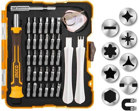 INGCO HKSDB0378 37-Piece Precision Screwdriver Set for Mobile Phone and Electronics Repair
