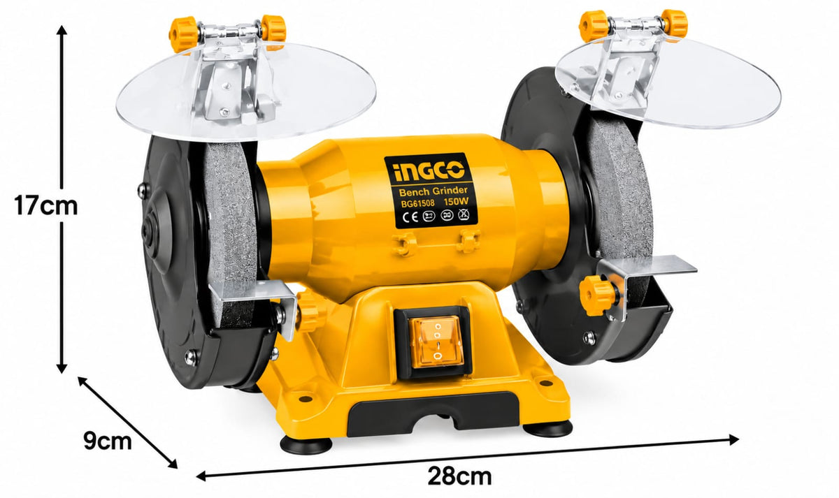 INGCO BG61502 Bench Grinder 150W, 150mm (6 Inch)