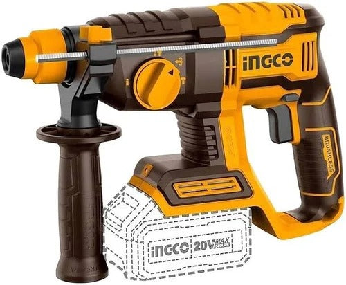 INGCO CKLI20595 20V Cordless Brushless 5-Piece Combo Tool Kit with 2 Batteries, Charger and Accessories