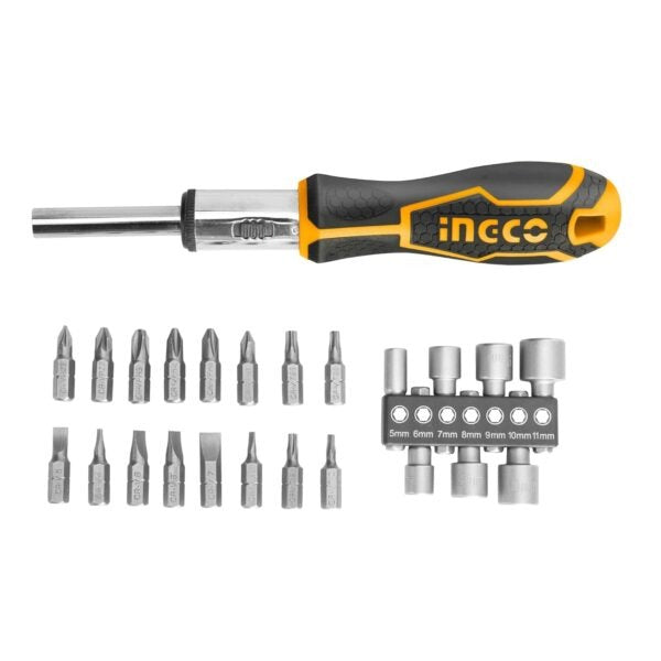 INGCO HKSDB0248 24 Pcs Ratchet Screwdriver Set