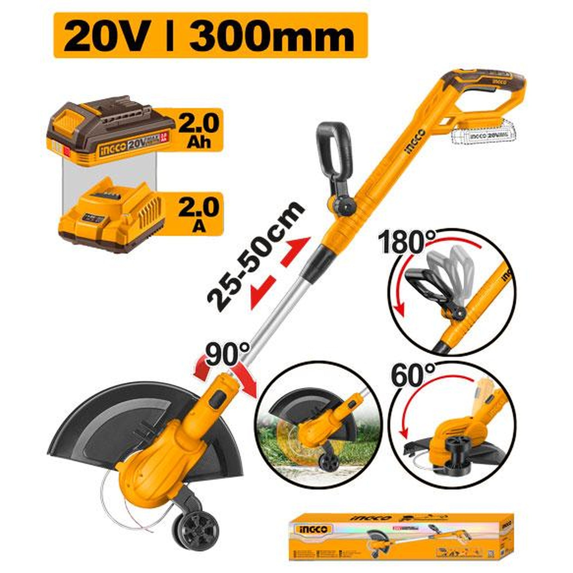 Cordless grass trimmer