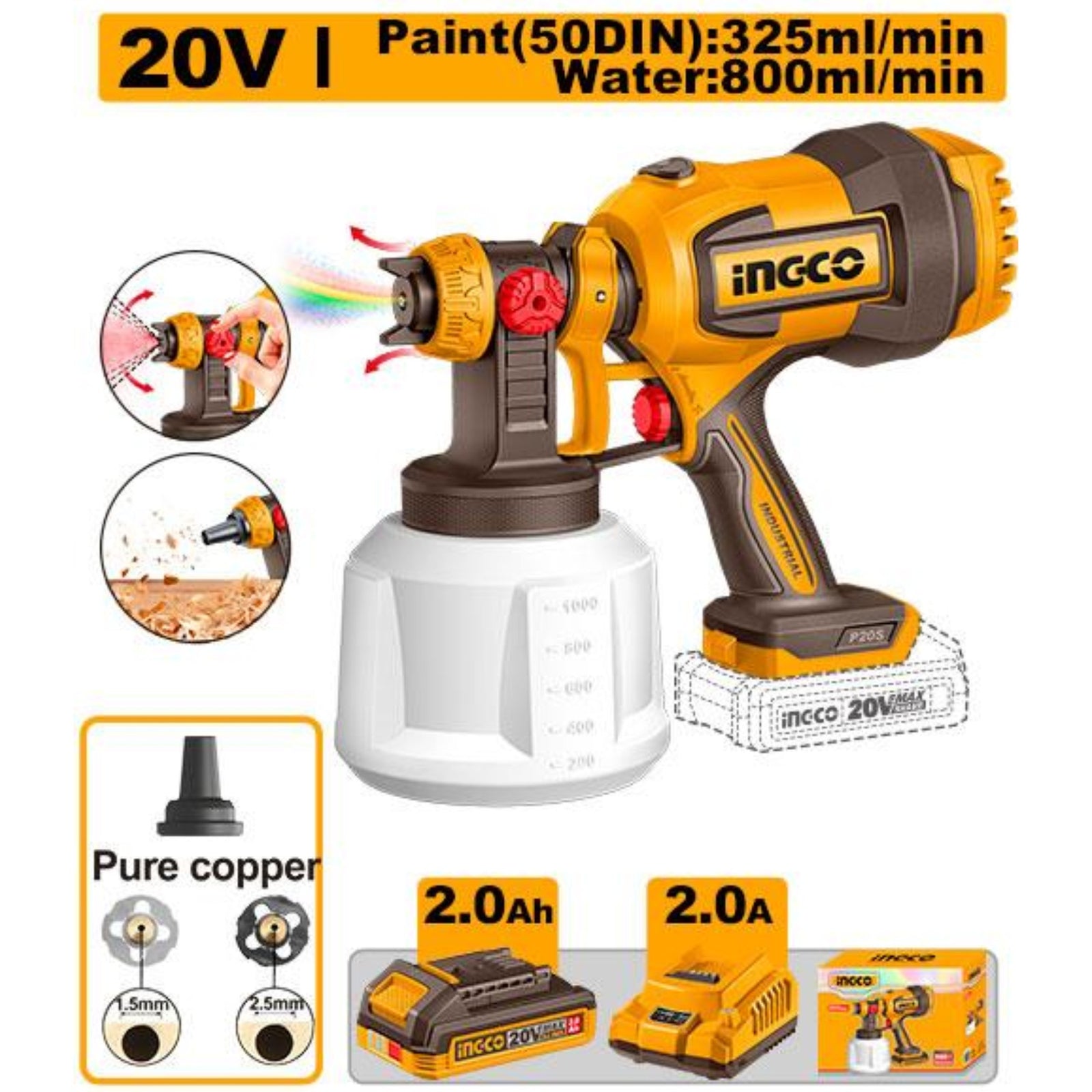 Cordless spray gun