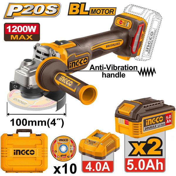 Cordless angle grinder