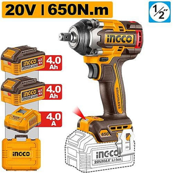 Cordless impact wrench 650Nm