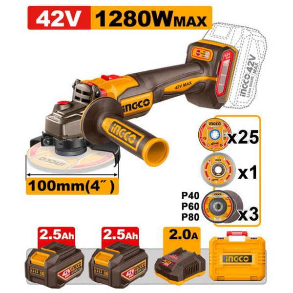 Cordless angle grinder