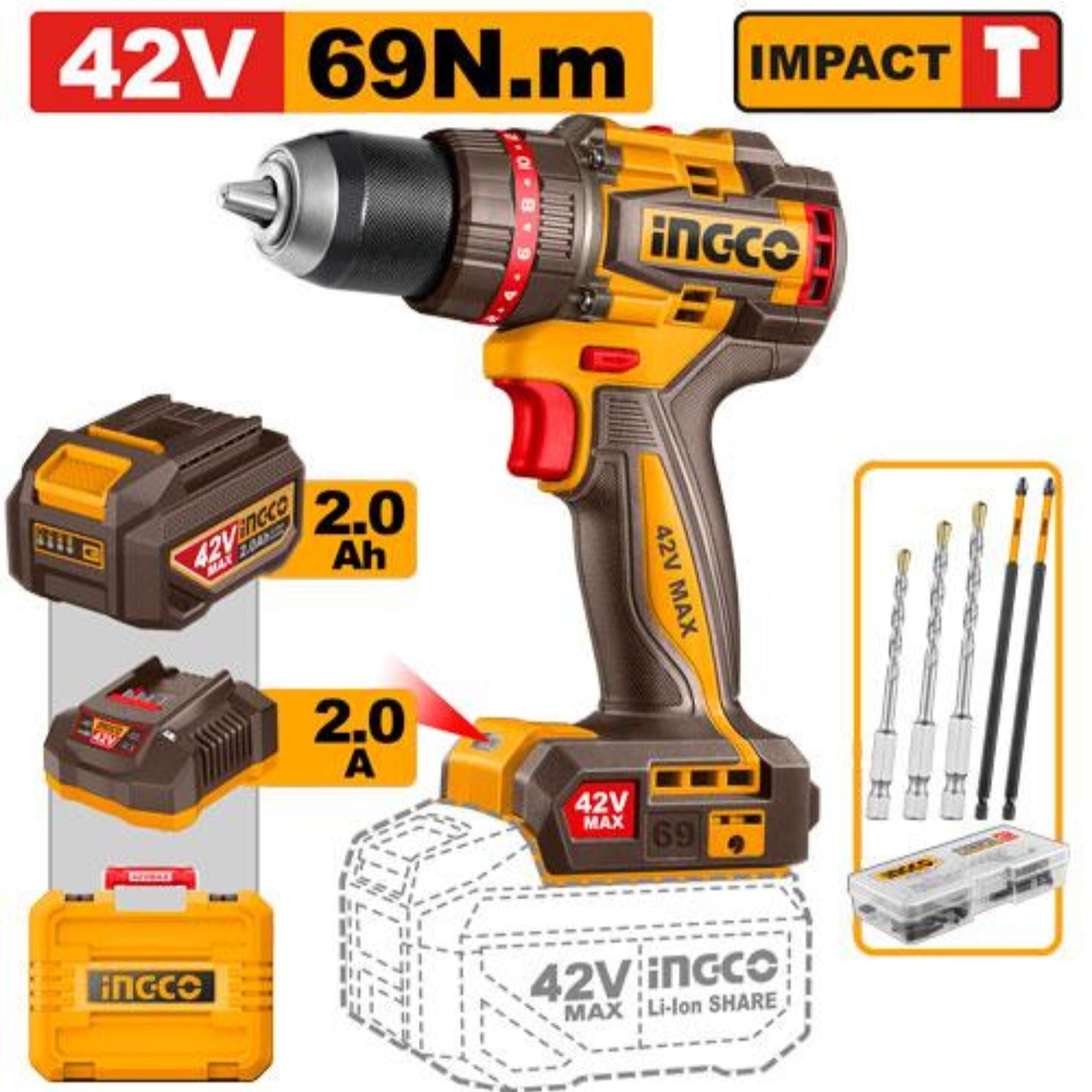Compact Brushless Cordless Impact Drill