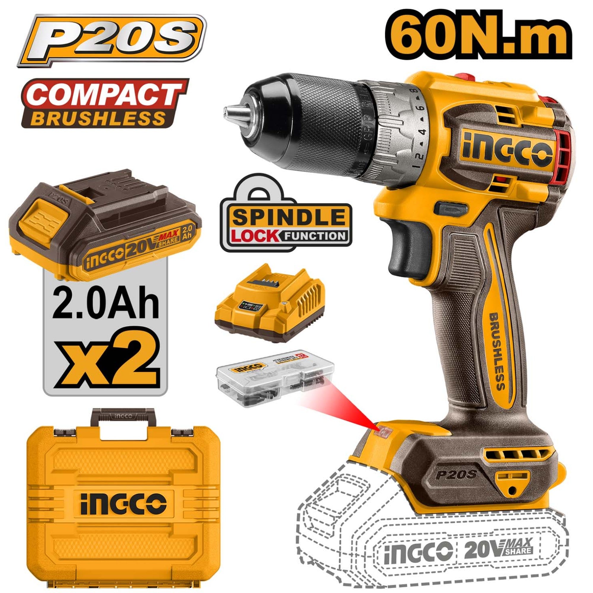 Compact Brushless Cordless Drill