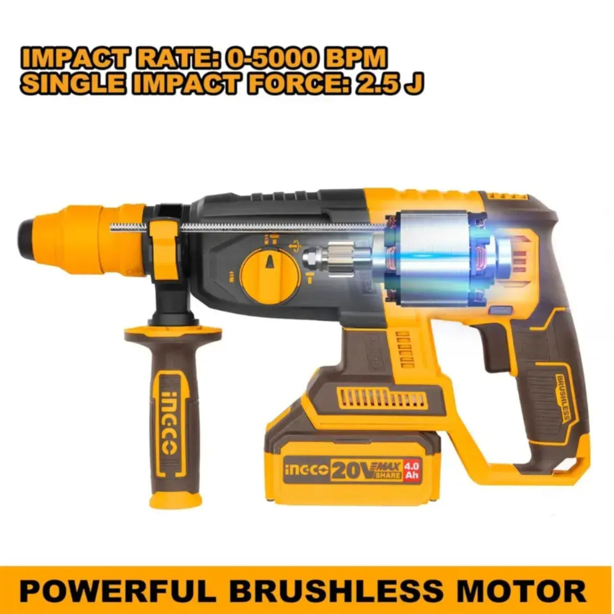 Cordless rotary hammer