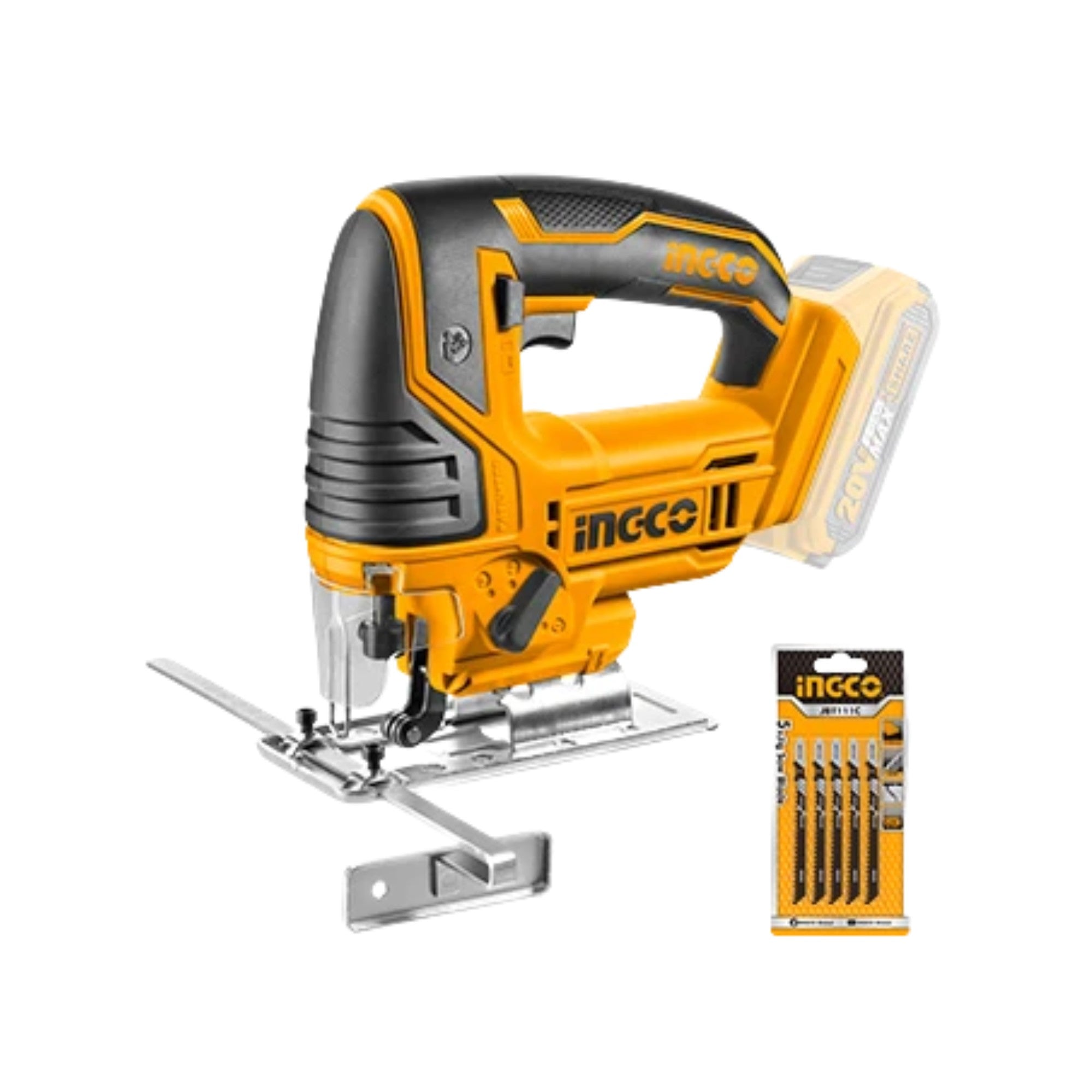 INGCO Cordless Jig Saw, 2400 RPM, With 5 PCS Saw Blades