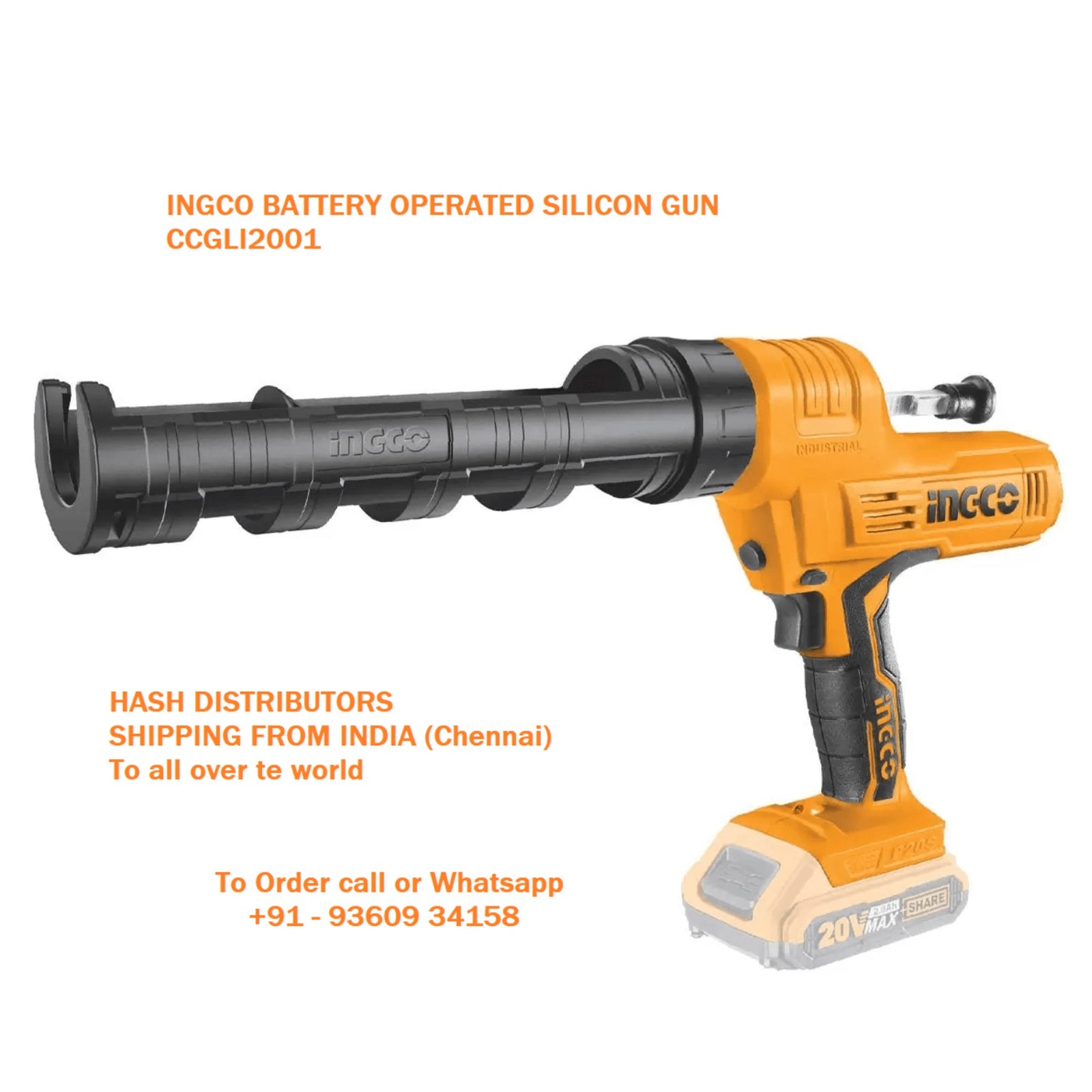 Cordless caulking gun