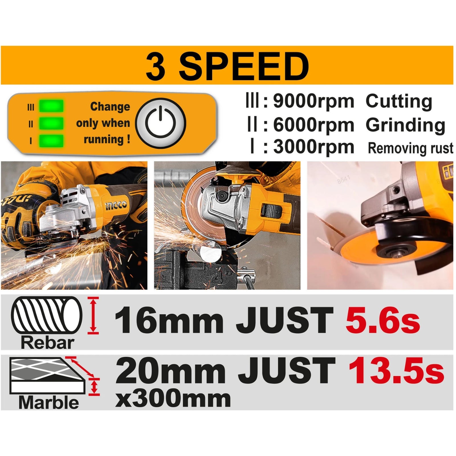Cordless angle grinder
