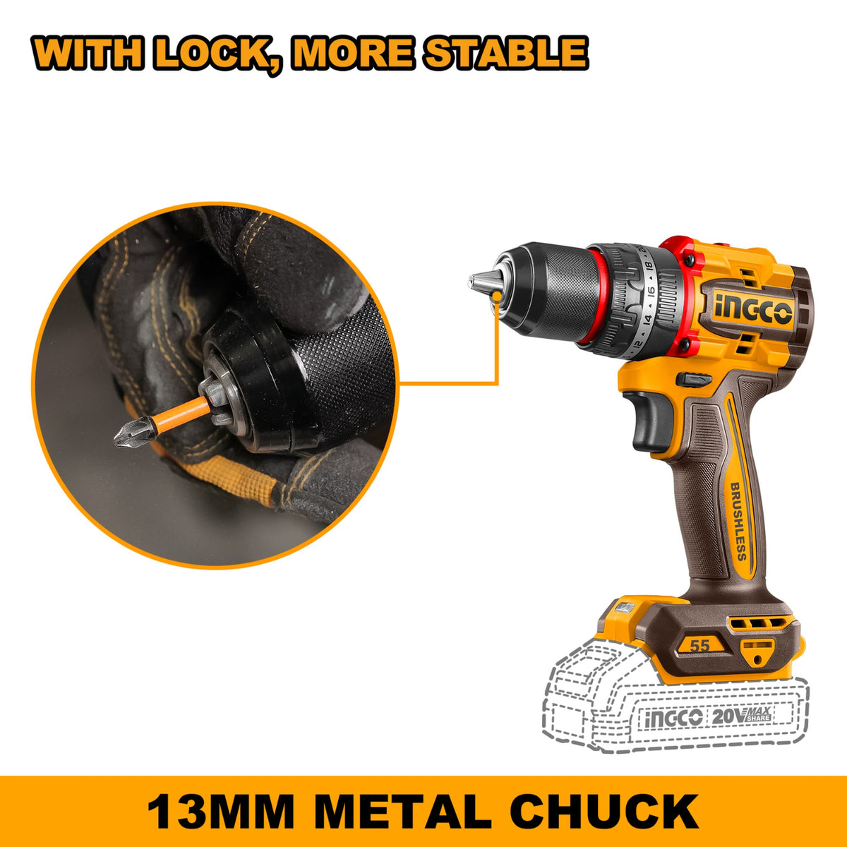 Compact Brushless Cordless Impact Drill