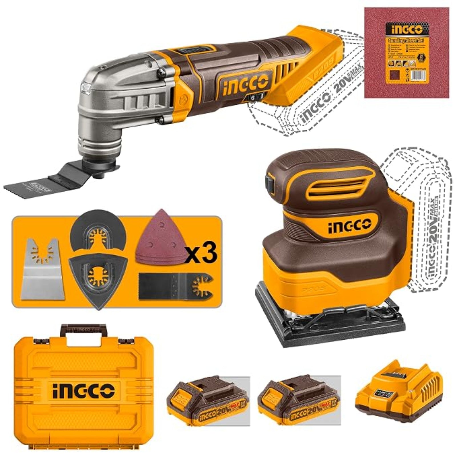 Cordless sheet sander