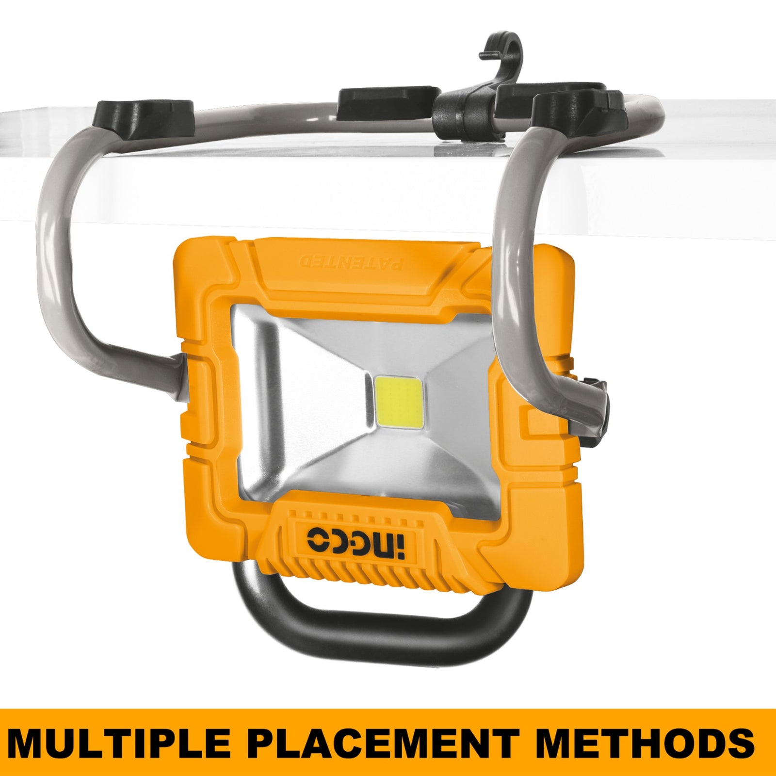 INGCO Cordless Portable Lamp, with Battery & Charger, Lumens High:1800 Low:900
