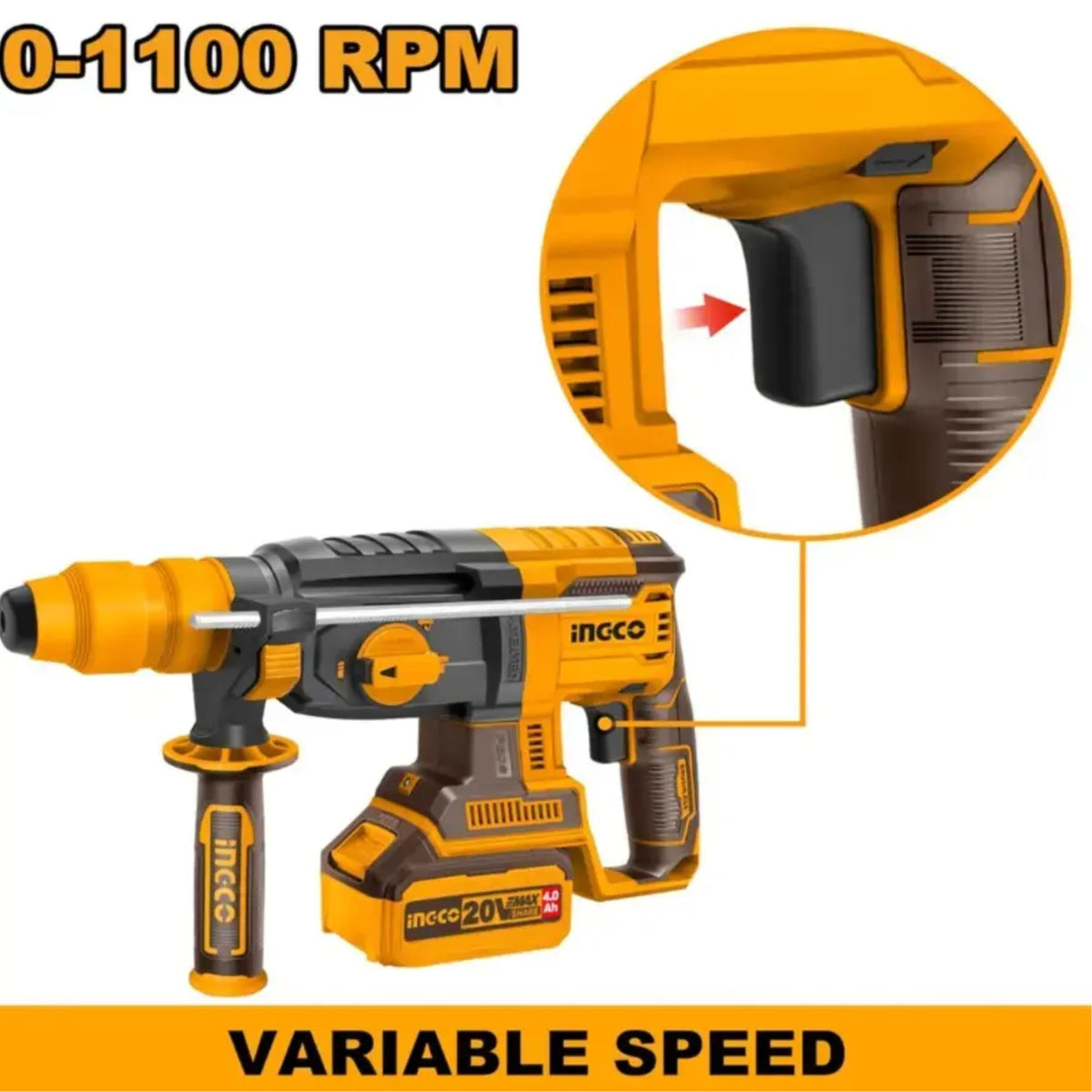 Cordless rotary hammer