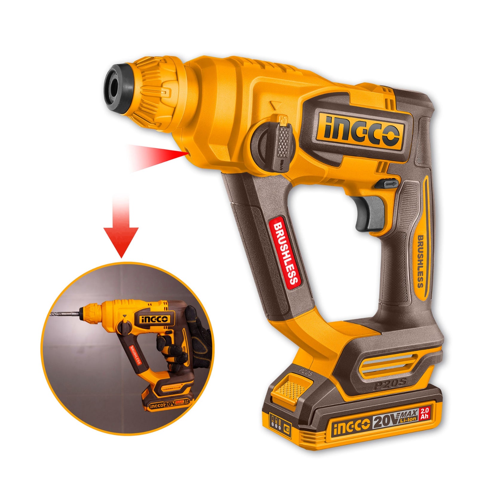 Cordless rotary hammer