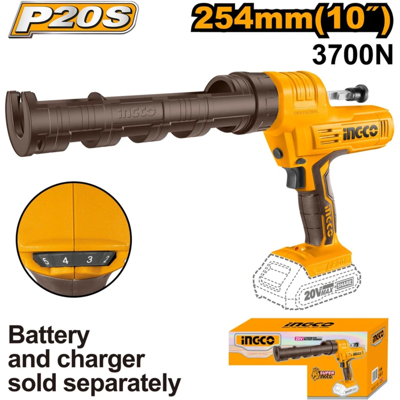 Cordless caulking gun