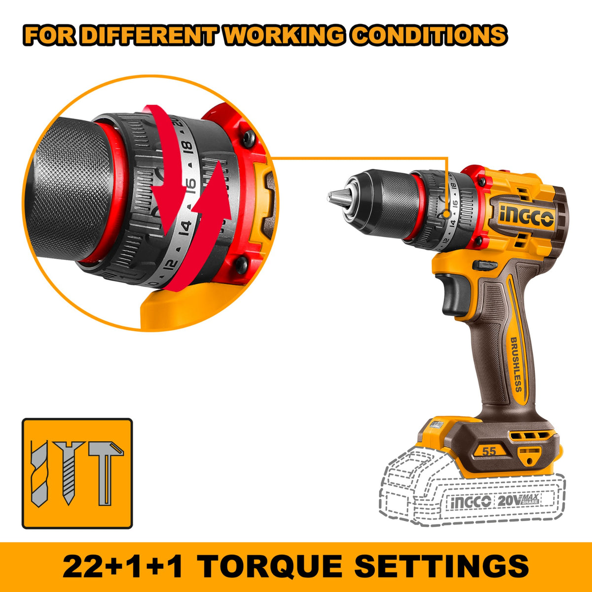 Compact Brushless Cordless Impact Drill