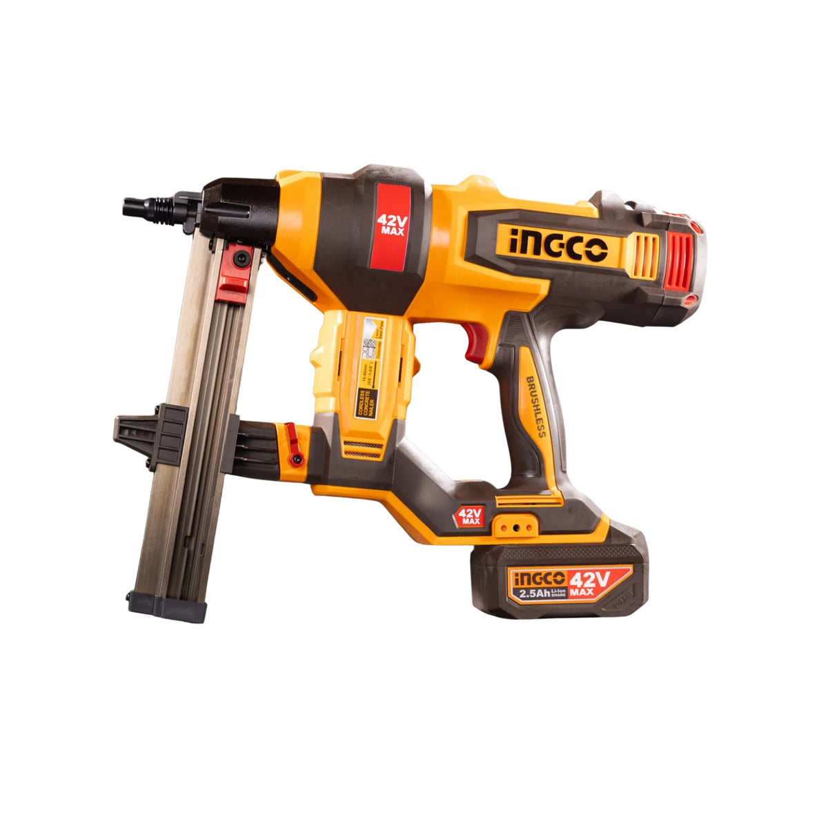 Cordless concrete nailer