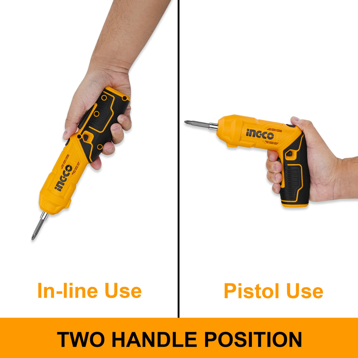 INGCO Cordless Screwdriver, 4 N.m, 240 RPM, With 18 PCS Cr-V Bits+Holder