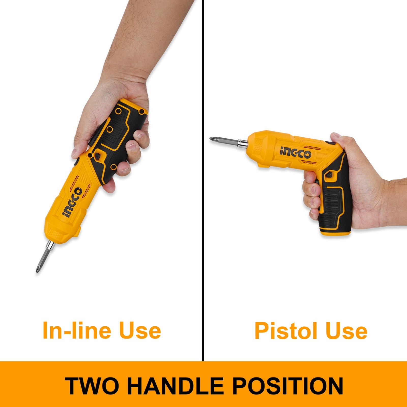 INGCO Cordless Screwdriver, 4 N.m, 240 RPM, With 18 PCS Cr-V Bits+Holder