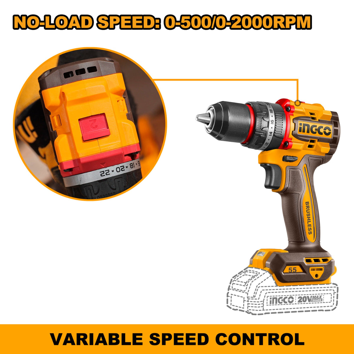 Compact Brushless Cordless Impact Drill