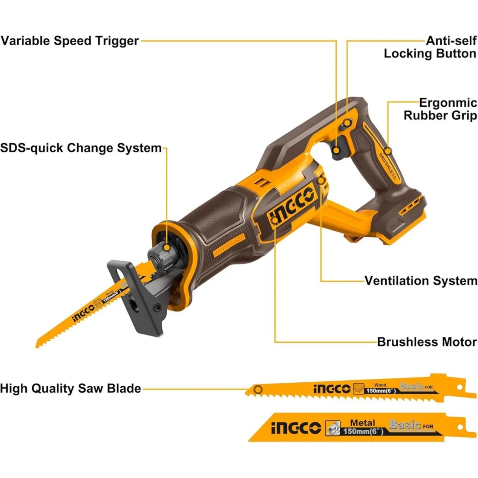 Cordless reciprocating saw