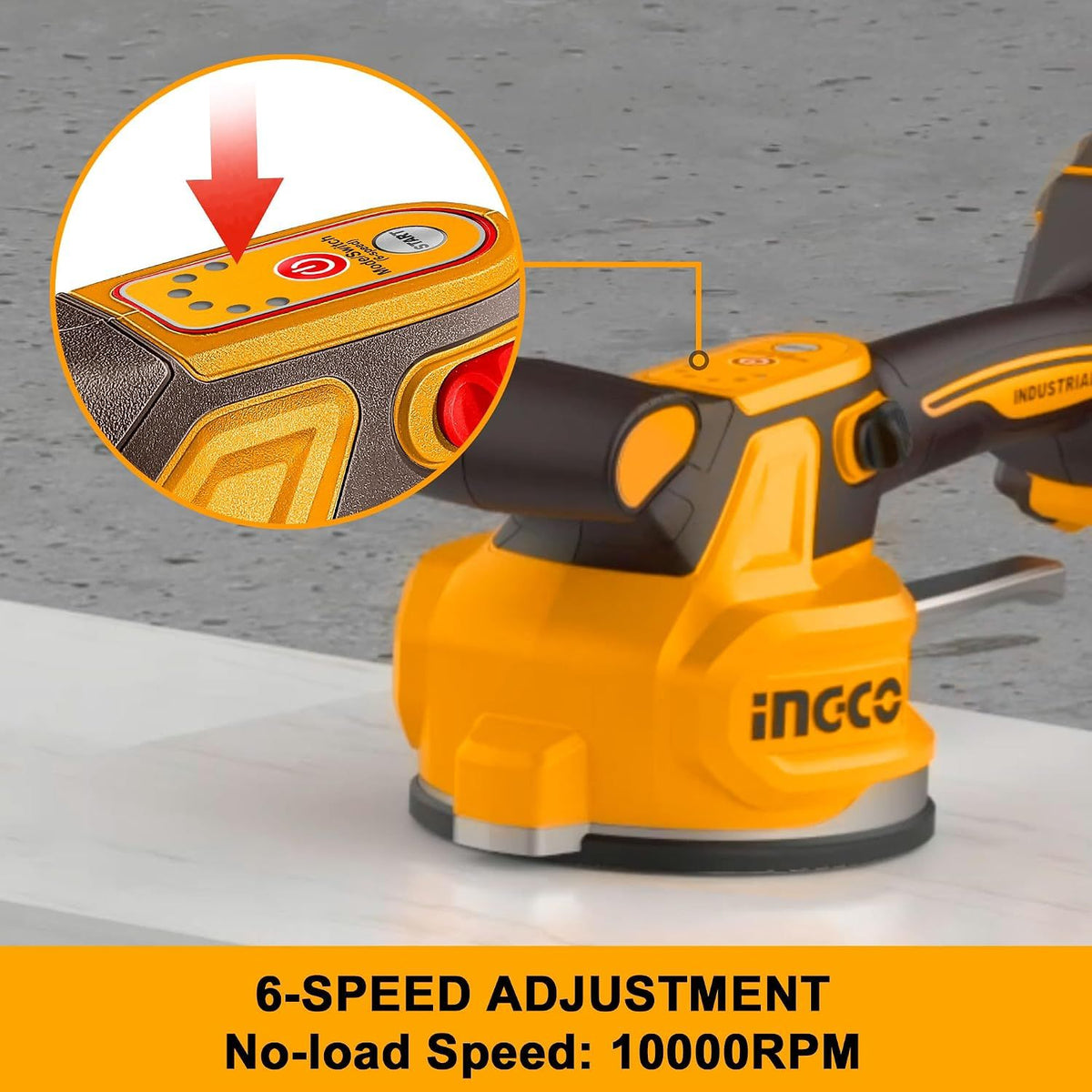 Cordless tile vibration machine