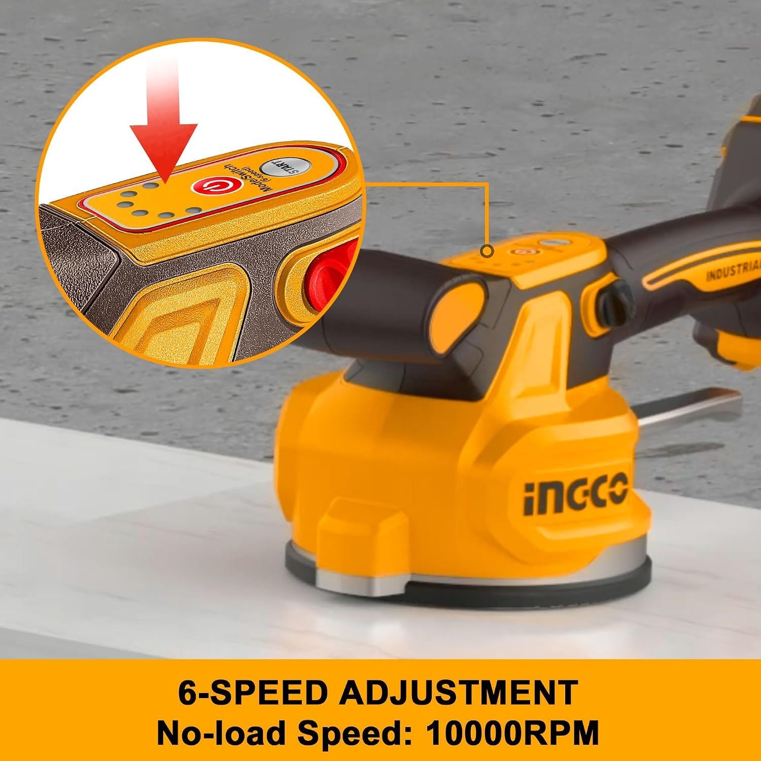 Cordless tile vibration machine