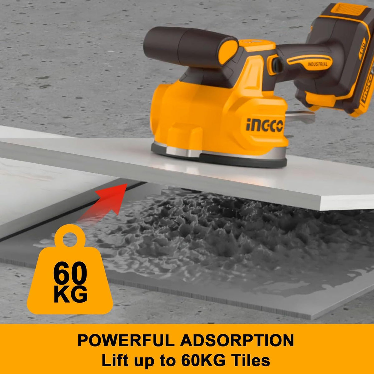 Cordless tile vibration machine