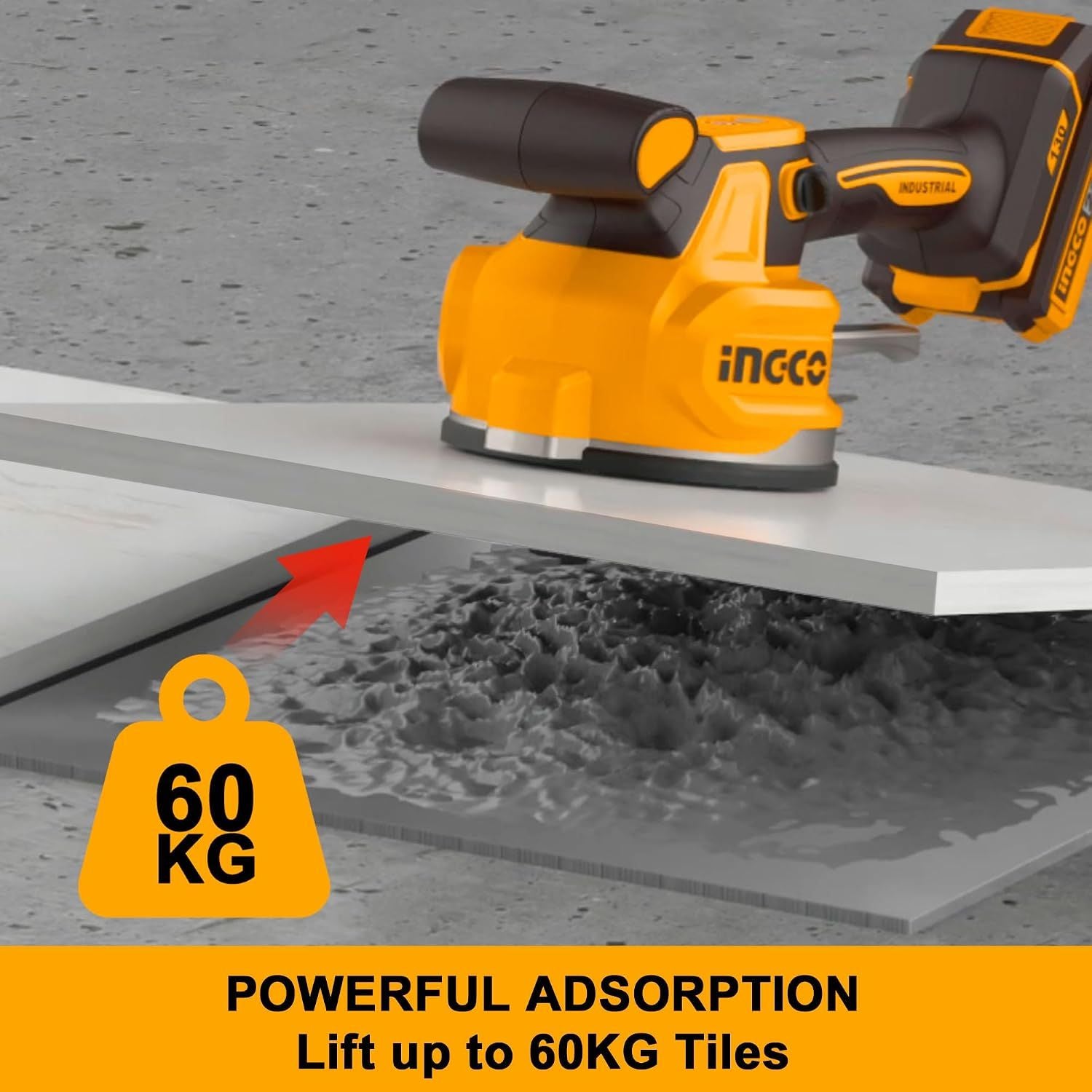 Cordless tile vibration machine
