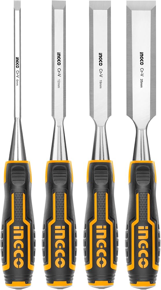 INGCO HKTWC0401 4 Pcs Wood Chisel Set – CR-V, 140mm