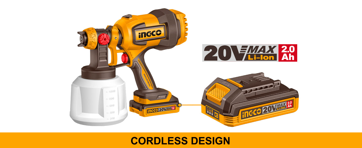 Cordless spray gun