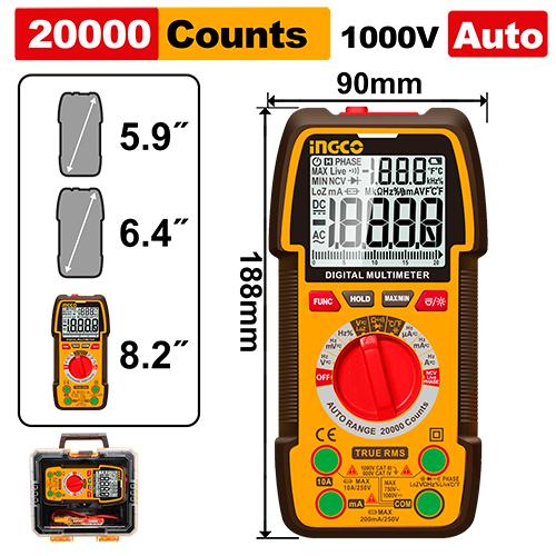 INGCO DM410003 – 1000V True RMS Digital Multimeter