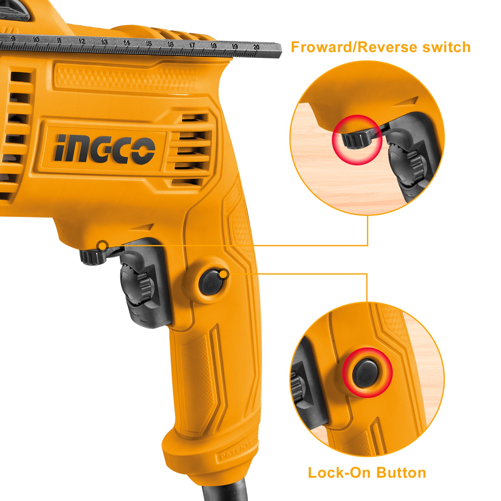 INGCO 680W Impact drill