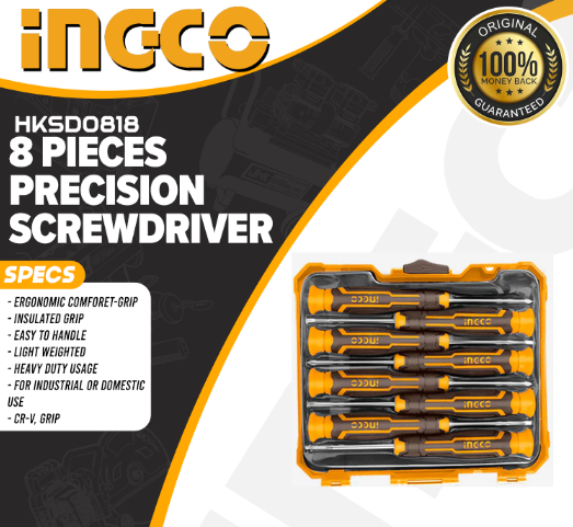 INGCO 8 Pcs Precision Screwdriver Set