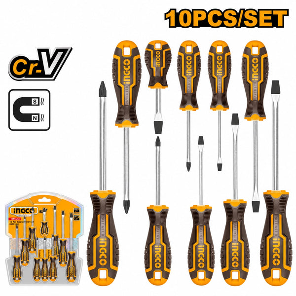 INGCO 10 Pcs Screwdriver Set