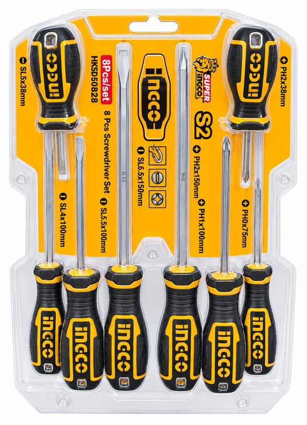 INGCO 8 Pcs Screwdriver Set