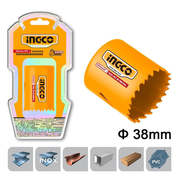 INGCO HSB10381 38mm HSS Bi-Metal Hole Saw