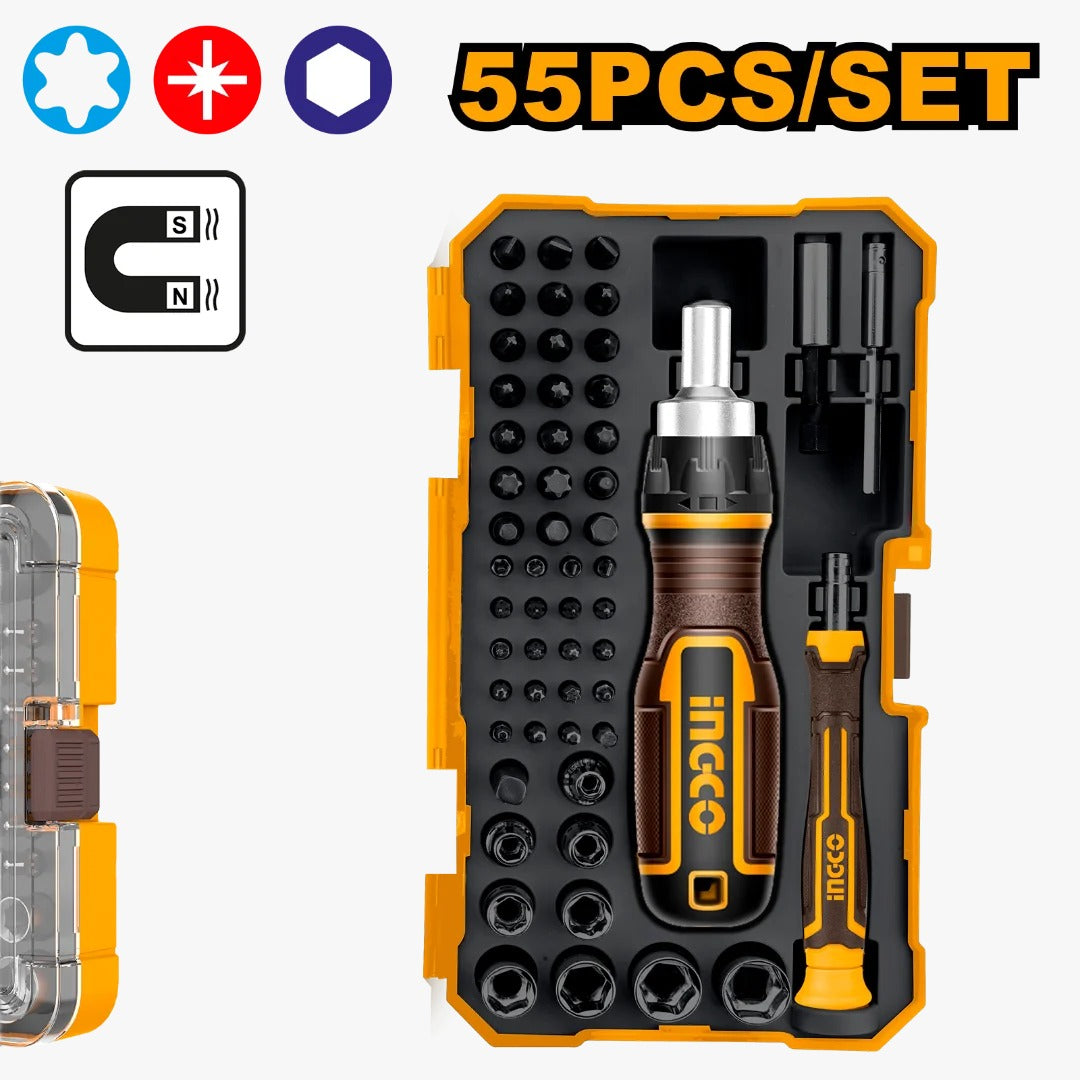 INGCO HKSDB0558 55 Pcs Screwdriver Bits Set